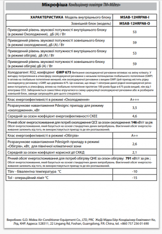 Midea MSAB-12HRFN8-I / MSAB-12HRFN8-O