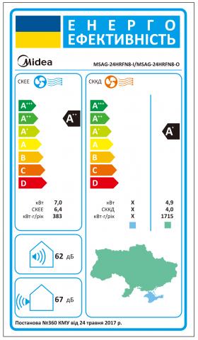 Midea MSAG-24HRFN8-I / MSAG-24HRFN8-O